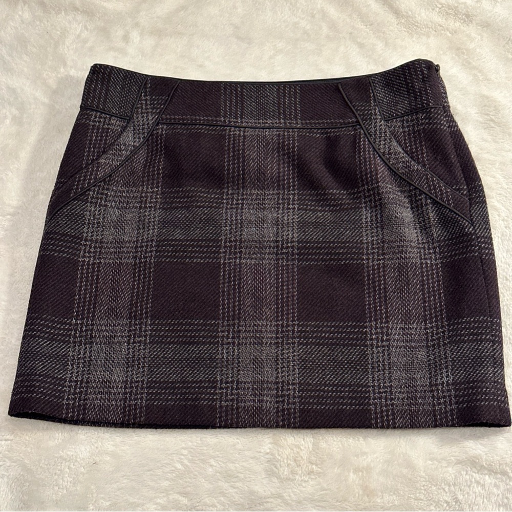 Loft Ann Taylor Wool‎ Blend Skirt Women Size 10 Straight Zipper Pockets